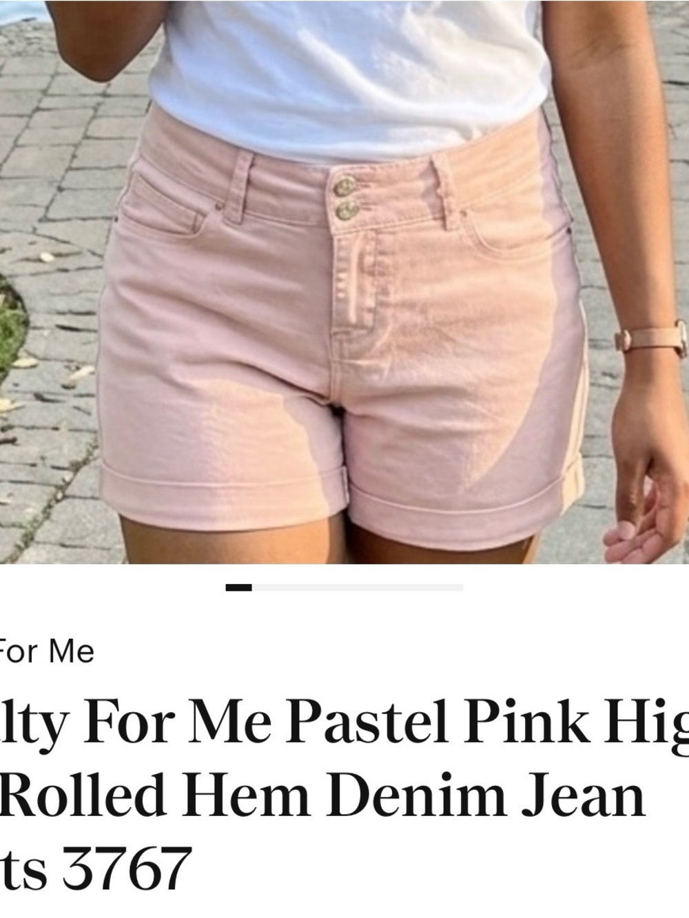 Royalty For Me Pastel Pink High-Rise Denim Shorts